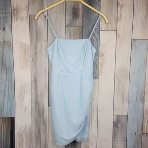 Princess Polly Oceania Blue Spaghetti Strap Mini Dress Size 4